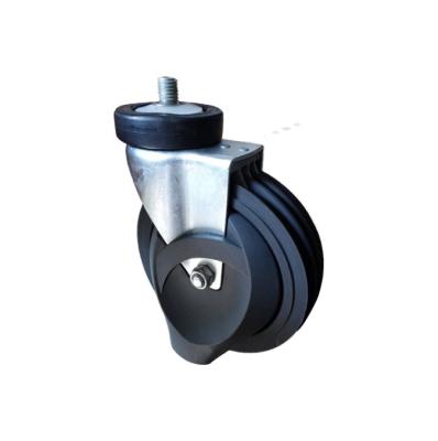 China Pneumatic Factory 4disc PU Swivel Lift Caster With Plastic Wire Cover for sale