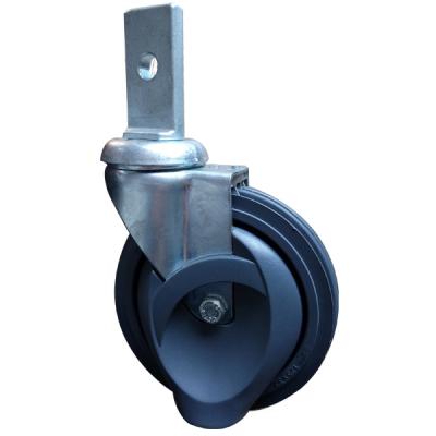 China Low Noise Factory Purchasing 5 Inch Trolley Wheel Swivel Lift Rod PU Flat Caster for sale