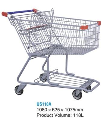 China Unfolding Large Capacity 275L Shopping Cart American Style Shopping Trolley for sale