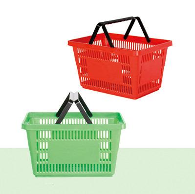 China 28 Liter Large Double Handle Eco - Friendly Luxury Hand Basket For Supermarket Shopping for sale