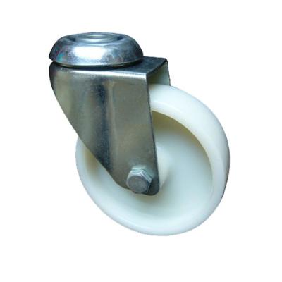 China Industrial 4 Inch PA Caster Pivot Swivel Medium Duty Cavity Kingpin White Caster Wheel for sale