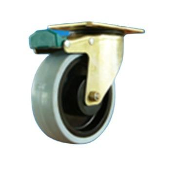 China Pneumatic Medium Duty Caster 5inch Swivel Rubber Caster With 150Kg Brake Capacity for sale