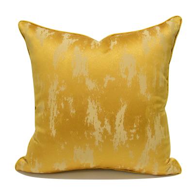 China Nondisposable Yellow Satin Pillow Cover Cushion Chinese Sofa Bedside Bedside Backrest Pillow Can Be Disassembled, Washed And Customized for sale