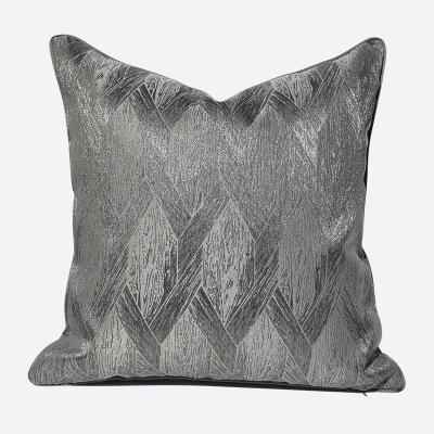 China Pillow Cover Hall Showroom Villa Room Bedside Model Pillow Simple Modern Nondisposable Dark Gray Cushion Cover Without Core for sale