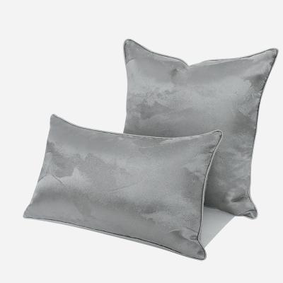 China Gray Abstract Pillow Case Cushion Sofa Living Room Home Model Long Room Pillow Nondisposable European Light Luxury Pattern Size 30*50 for sale