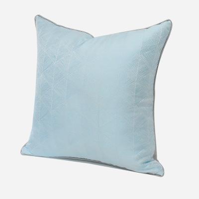 China Nondisposable Modern Lightweight Luxury Sofa Cover Blue Headrest Pillow Cover On Bed Cushion Pillow Cover Can Be Customized for sale