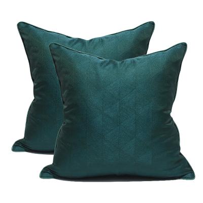 China Nordic Single Back Square Pillow Cover Nondisposable Large Sofa Pillow Cover Solid Color Green Coreless Living Room Customization for sale