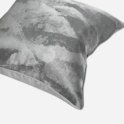 China Living Room Nondisposable Gray Square Sofa Pillowcase Pattern Abstract Decoration Soft Pillow Without Core Can Be Customized for sale