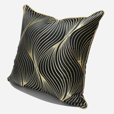 China Modern Abstract Black Variable Soft Light Home Decor Pillow Pattern Gold Style Living Room Luxury Chair b 50cmx50cm Nondisposable for sale