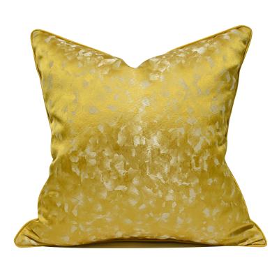 China Nondisposable Modern Simple Piping Yellow Nondisposable Cushion Pillow Home Soft Light Custom Living Room Sofa Bedroom Sofa Luxury Model Pillow for sale