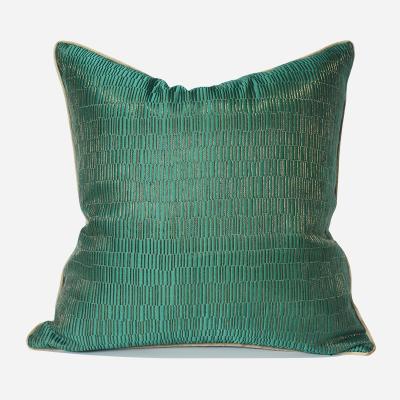 China Nondisposable Simple Modern Chinese Pillow Back Cover Nondisposable Bedside Bedroom Bedside Large Square Cushion Green Stripe Pillow Sofa Sofa Pillow for sale