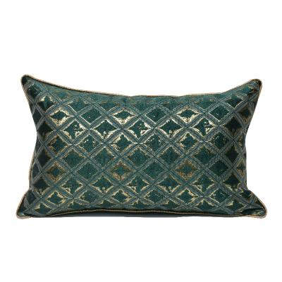 China Diamond Piece Pillow Bag Sofa Pillow Case Model Pillowcase Nordic Green Light Luxury Modern Nondisposable Geometry Large Without Core for sale