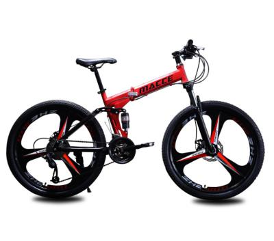 China Folding Mountain Bike Bicycle Safe Material Cool Car 26 Inch Double Speed ​​Double Shock Absorption Variable Disc Brake for sale