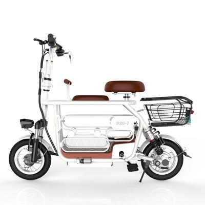 China Yidi dudu2 steel electric bicycle 2 seats with basket for adult for sale