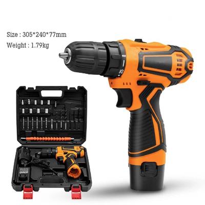 China Factory wholesale lithium cordless hammer drill with hand small machine Li power electric cordless portable drill 15mm for sale