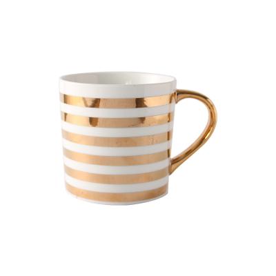 Китай Creative Holiday gift Coffee Ceramic Cup European Breakfast milk Golden Handle cup продается