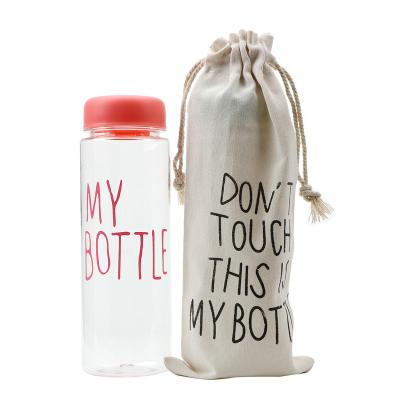 Китай My Bottle Promotion Clear Plastic Water Bottle With custom logo Sports Drinking bottle with Lid продается