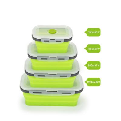 China Eco-Friendly Food Storage Box Collapsible Silicone Folding Food Storage Container en venta