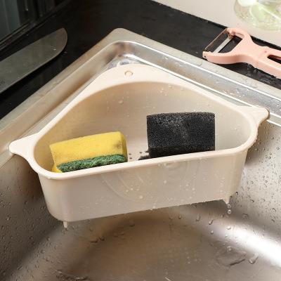 China Hot selling faucet Sink corner drain basket Kitchen sink plastic drain strainer triangular basket for sale