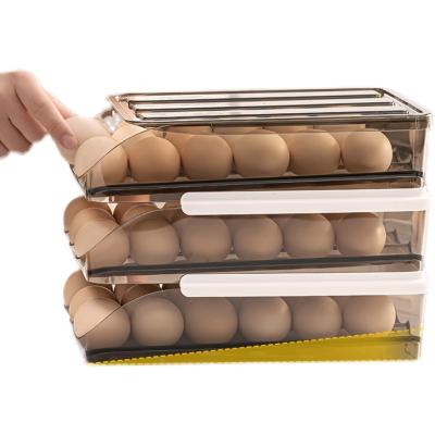 China 24 grids Kitchen Plastic Storage box refrigerator plastic egg food container for sale