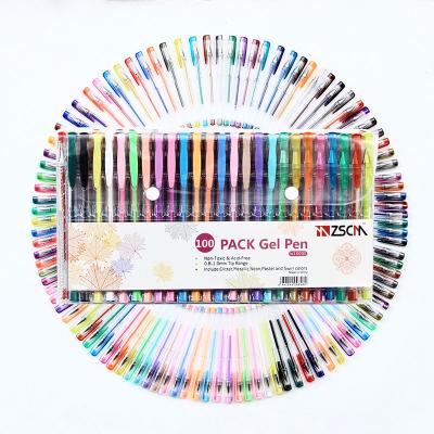 China Glitter Smart Color Art 100 Colors Glitter Gel Pens 100 Set 100 Color Gel Pens Set for sale