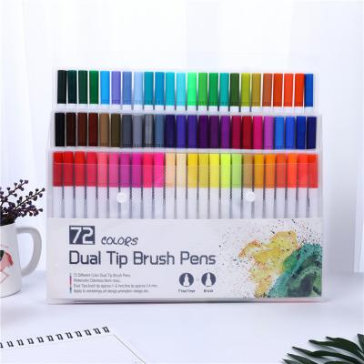 China High Quality Double Tip Brush Color Watercolor Brush Pen Painting Set for sale