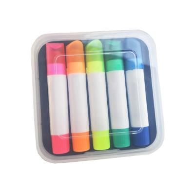 China office & High Quality Plastic Lipstick Pencil School Markers Solid Rainbow Gel Highlighter Bar Highlighter Bar for sale