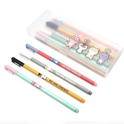 China ZSCM Cheap Normal Pack Erasbale 16 Gel Ink Pen With Plastic Box For School And Office for sale