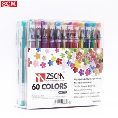 China Glitter Color Gel Pen Sets Hot Sale Multi Function 60 Gel Pen Unique Gift for sale