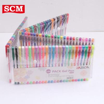 China Glitter Good Rating Plastic Glitter Gel Pen Set Neon Color for sale