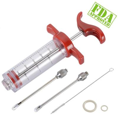 China Viable Plastic Marinade Injector Syringe with Meat Screw Needle for BBQ Grill, 1 Ounce for sale