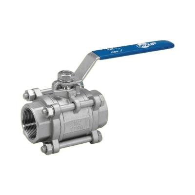 China General Taiwan Made Best Product 3-Piece Threaded Manual Ball Valve for sale