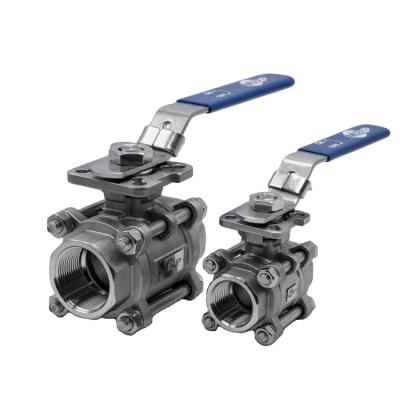 China General Ball Valve SS316 3-Piece Threaded Ball Valve Made in Taiwan for sale