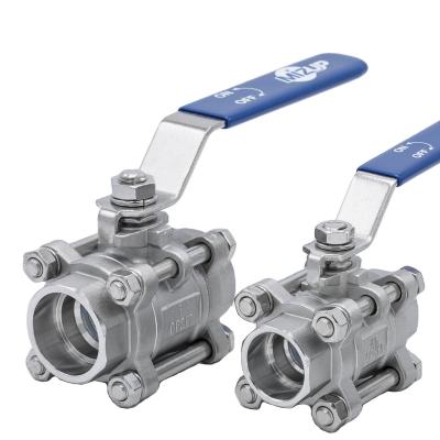 China General Taiwan Made Manual Threaded 3-Piece Ball Valve for sale