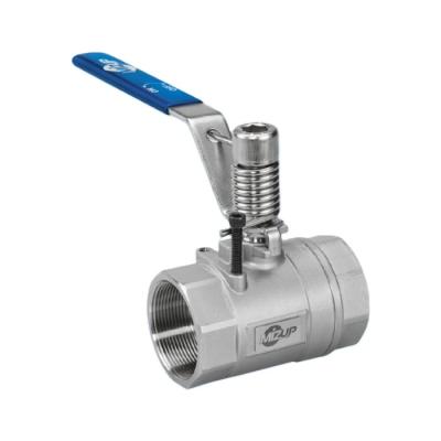 China Stainless Steel Spring Return 2-Piece Normally Closed Ball Valve Threaded for sale