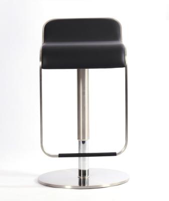 China Modern Style Modern Brush Stainless Steel And PU Leather Lem Bar Stool Commerical Furniture For Bar for sale