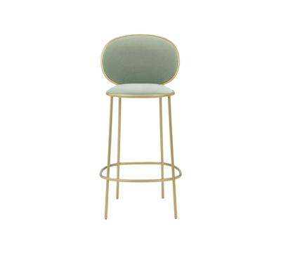 China Modern nordic style fabric living room bar stool collection in chrome steel frame for bar for sale