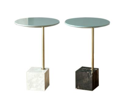 China Round End Table Side Table Easy Clean Modern Luxury Design Small Marble Base For Living Room Furniture for sale