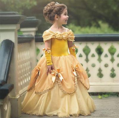 China The Other One Piece Princess Birthday Dress Flower Girls Mesh Organza Fairy Butterfly Halloween Girls' Dress Tutu Skirt for sale