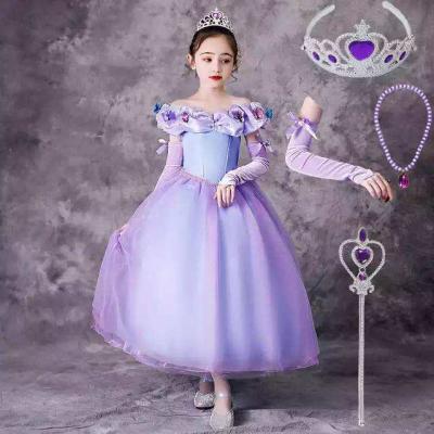 China Breathable Girls Princess Dress Flower Girls Mesh Organza Fairy Butterfly Halloween Tutu Skirt for sale