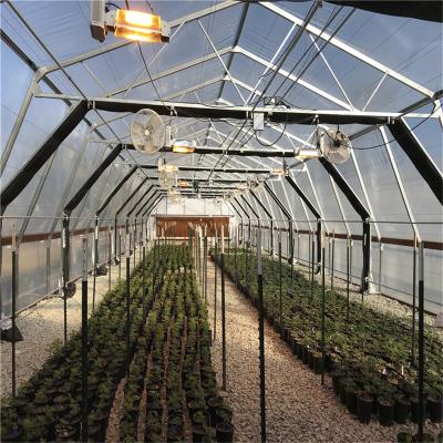 China Steel Skeleton Automatic Hydroponic Light Deprivation Blackout System Galvanized Single-Span Plastic Greenhouse For Sale for sale