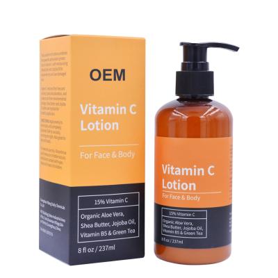 China Whitening Custom Personal Label Vitamin C Body Lotion Antioxidant Effectively Removes Melanin For Dulling Skin for sale