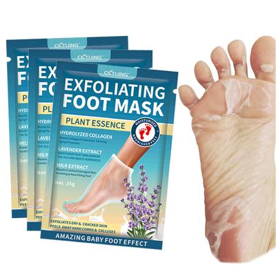 China Peeling Exfoliating Moisturizing Whitening Hot Selling Organic Lavender Foot Mask Beauty Exfoliating Nourishing Foot Care for sale