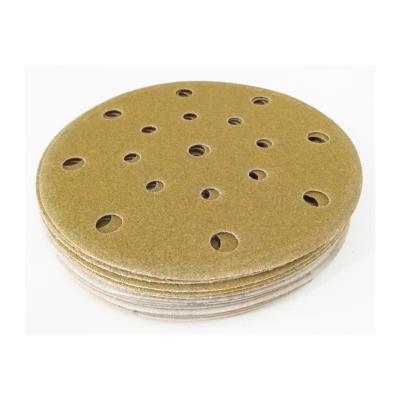 China Large capacity factory supply 6inch 150mm 17holes sharping hook and loop abrasive sanding disc for sale