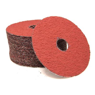 China 5 Inch Mental Grinding / Polishing 125 Mm Fiber Abrasive Disc Coated Ceramic Fiber Disc For Grinding Metals for sale