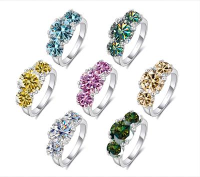 China High Quality Factory CLASSIC 925 Sterling Silver Rings D Color VVS1 Moissanite Engagement Rings For Women for sale