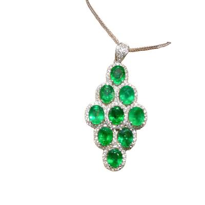 China CLASSIC Fine Natural Gemstone Jewelry Wholesale Price Solid Gold Vivid Green Women's Jewelry 14K 18K for sale