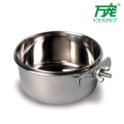 China Sustainable Stainless Steel Cage / Bird Cup Feeder for sale