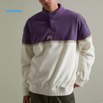 China MGOO Anti-Wrinkle Pullover Sweatshirt Elastic Band Edge Neck Pullover Custom Piping Sweatshirt for sale