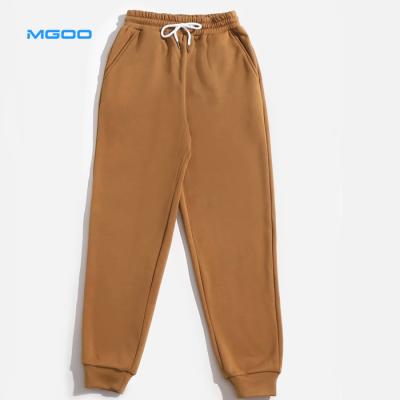 China Anti-pilling anti-pilling custom make drawstring waist thermal sweatpants fleece pants leisure women two sides pockets solid elastic waist slope pocket for sale